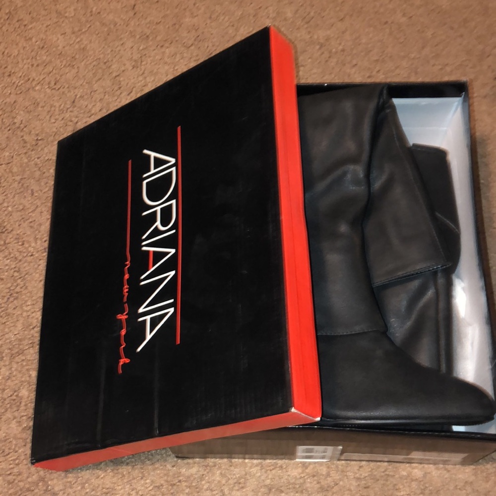 NEW Adriana black wedge boots